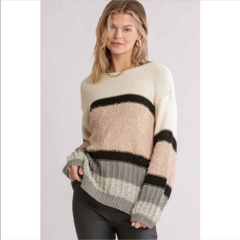 Umgee Colorblock Sweater